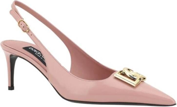 Dolce & Gabbana Elegante Patentleren Slingback Pumps Pink Dames