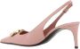 Dolce & Gabbana Roze Logo Plaque Slingback Pumps Leer Pink Dames - Thumbnail 13