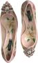 Dolce & Gabbana Elegante Roze Bloemen Kristal Pumps Pink Dames - Thumbnail 10