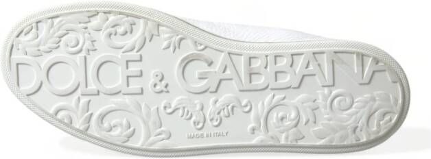 Dolce & Gabbana Elegante witte High-Top Sneakers White Heren