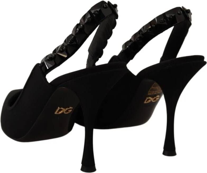 Dolce & Gabbana Elegante Zijden Pumps Schoenen Black Dames