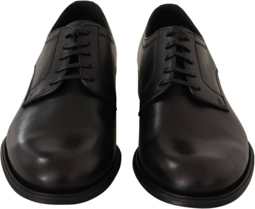 Dolce & Gabbana Elegante Zwarte Derby Schoenen Black Heren