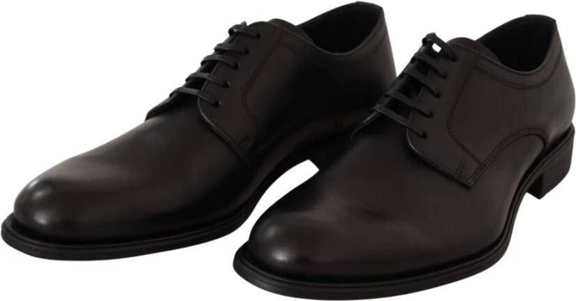 Dolce & Gabbana Elegante Zwarte Derby Schoenen Black Heren