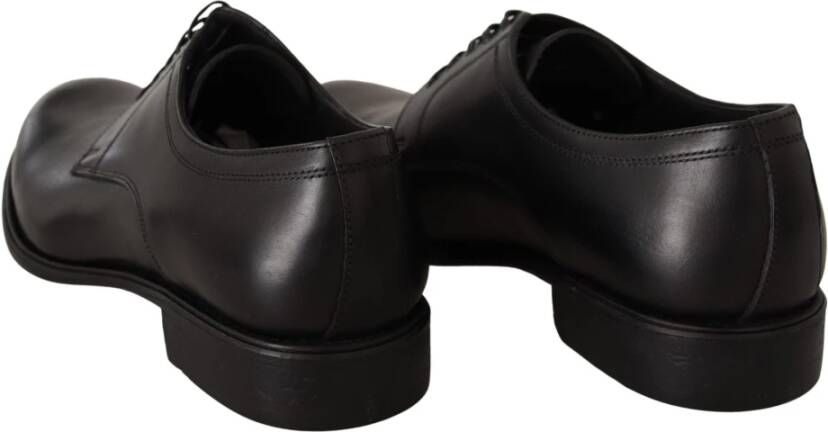 Dolce & Gabbana Elegante Zwarte Derby Schoenen Black Heren