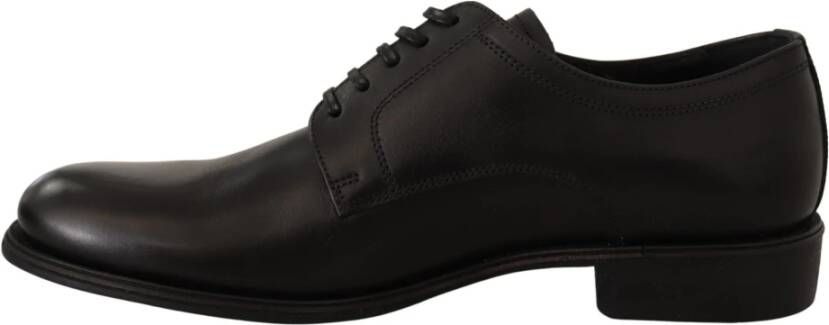 Dolce & Gabbana Elegante Zwarte Derby Schoenen Black Heren