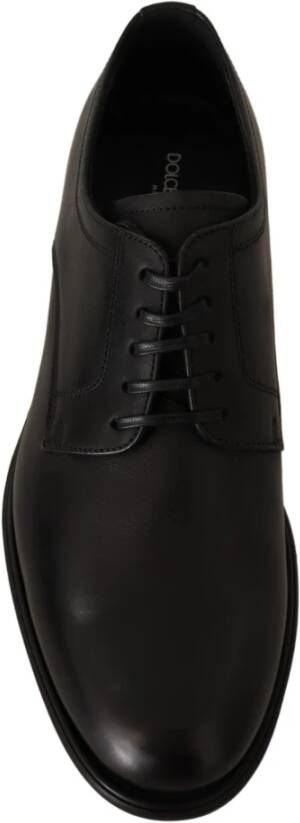 Dolce & Gabbana Elegante Zwarte Derby Schoenen Black Heren