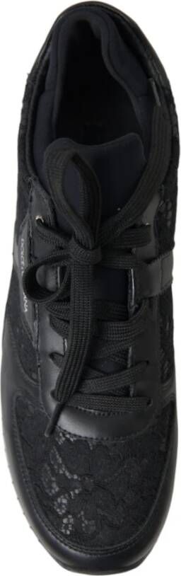 Dolce & Gabbana Elegante Zwarte Klassieke Sneakers Black Dames