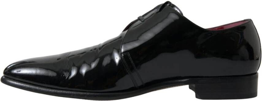 Dolce & Gabbana Elegante Zwarte Lakleren Formele Schoenen Black Heren