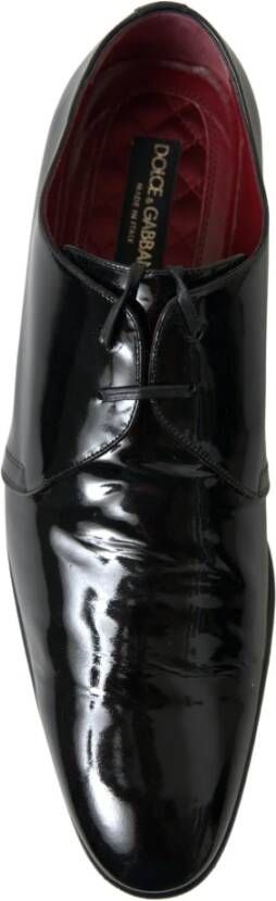 Dolce & Gabbana Elegante Zwarte Lakleren Formele Schoenen Black Heren