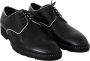 Dolce & Gabbana Elegante Zwarte Leren Derby Schoenen Black Heren - Thumbnail 4