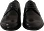 Dolce & Gabbana Elegante Zwarte Leren Derby Schoenen Black Heren - Thumbnail 8