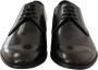 Dolce & Gabbana Elegante Zwarte Leren Derby Schoenen Black Heren - Thumbnail 8