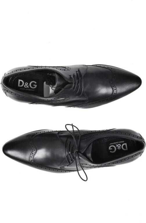 Dolce & Gabbana Elegante Zwarte Leren Schoudertas Black Heren