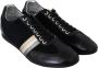 Dolce & Gabbana Elegante Zwarte Leren Sneakers Black Heren - Thumbnail 2