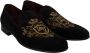 Dolce & Gabbana Elegante zwarte loafers met gouden kroonborduursel Black Heren - Thumbnail 4