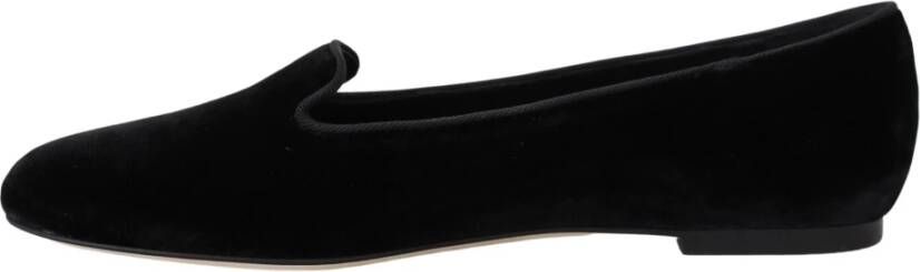 Dolce & Gabbana Elegante zwarte loafers van zijdemix Black Dames