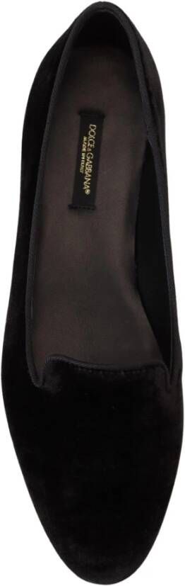 Dolce & Gabbana Elegante zwarte loafers van zijdemix Black Dames