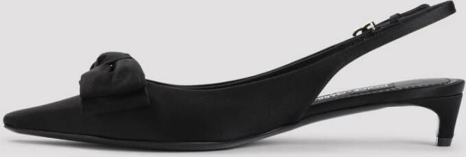 Dolce & Gabbana Elegante Zwarte Slingback Schoenen Black Dames