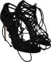 Dolce & Gabbana Elegante Zwarte Suède Gladiator Stiletto's Black Dames - Thumbnail 3