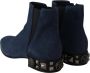 Dolce & Gabbana Suède enkellaarsjes met decoratieve studs Blue Dames - Thumbnail 6