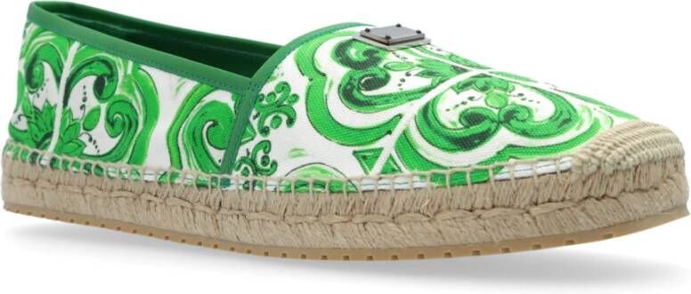 Dolce & Gabbana Espadrilles met print Green Heren