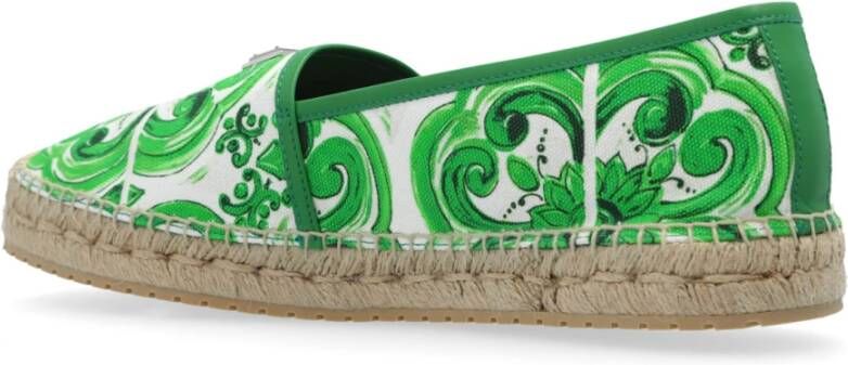 Dolce & Gabbana Espadrilles met print Green Heren