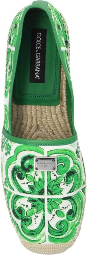 Dolce & Gabbana Espadrilles met print Green Heren