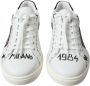 Dolce & Gabbana Exclusieve Wit Bordeaux Lage Top Sneakers White Heren - Thumbnail 3