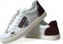 Dolce & Gabbana Exclusieve Wit Bordeaux Lage Top Sneakers White Heren - Thumbnail 8