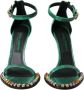 Dolce & Gabbana Exotische Groene Slangenhuid Sandalen met Kristallen Green Dames - Thumbnail 2