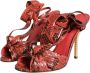 Dolce & Gabbana Exotische Leren Hoge Hak Sandalen Multicolor Dames - Thumbnail 11