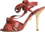 Dolce & Gabbana Exotische Leren Hoge Hak Sandalen Multicolor Dames - Thumbnail 12