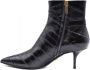 Dolce & Gabbana Exotische leren enkellaarzen met metalen logo Black Dames - Thumbnail 11