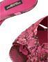 Dolce & Gabbana Exotische Leren Kitten Heels Sandalen Pink Dames - Thumbnail 16