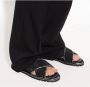 Dolce & Gabbana Gekruiste Banden Schapenvacht Slippers Black Heren - Thumbnail 9