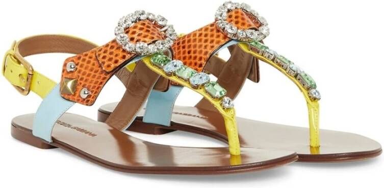 Dolce & Gabbana Flat Sandals Multicolor Dames