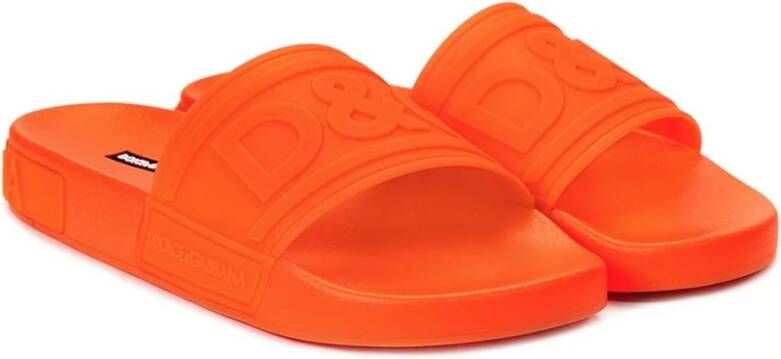 Dolce & Gabbana Flat Sandals Orange Dames