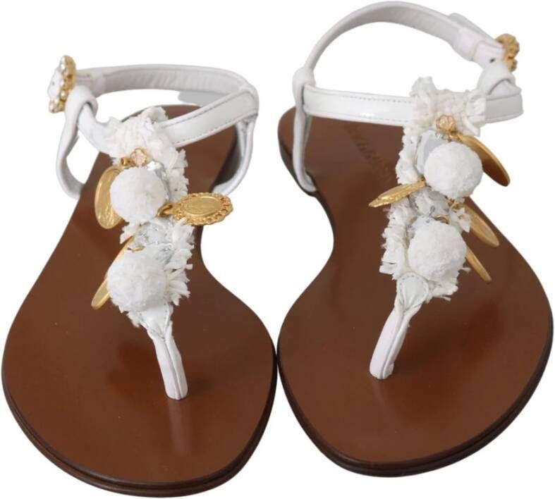 Dolce & Gabbana Flat Sandals White Dames