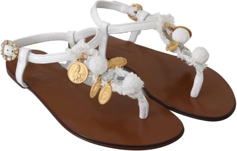 Dolce & Gabbana Flat Sandals White Dames