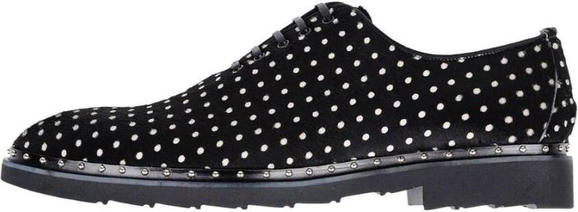 Dolce & Gabbana Formele Derby-schoenen met ponyhaar Black Heren