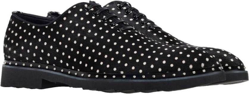 Dolce & Gabbana Formele Derby-schoenen met ponyhaar Black Heren