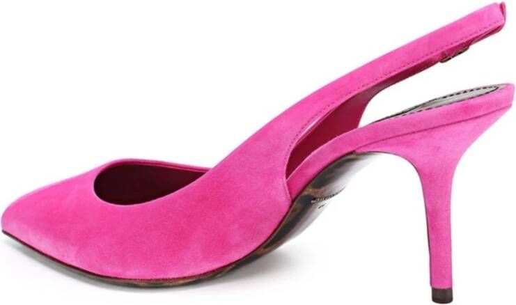 Dolce & Gabbana Fuchsia Geitenleren Pumps met Luipaard Pink Dames