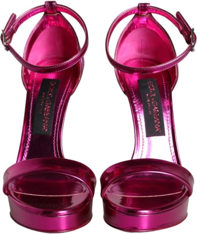 Dolce & Gabbana Fuchsia Keira Hakken Sandalen Purple Dames