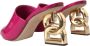 Dolce & Gabbana Fuchsia Logo Hak Sandalen Pink Dames - Thumbnail 3