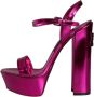 Dolce & Gabbana Fuchsia Platform Logo Sandalen met Gesp Pink Dames - Thumbnail 6