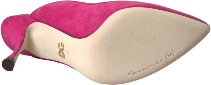 Dolce & Gabbana Fuchsia Suède Hakken Sandalen Pink Dames