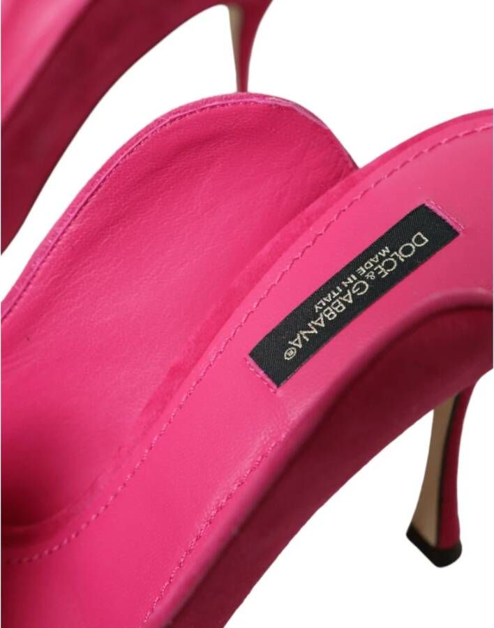 Dolce & Gabbana Fuchsia Suède Hakken Sandalen Pink Dames