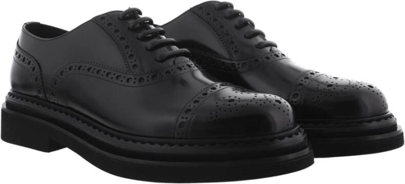 Dolce & Gabbana Geborstelde Oxfords in Zwart Black Heren