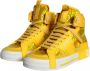 Dolce & Gabbana Geel Wit Leren High-Top Sneakers Yellow Dames - Thumbnail 12