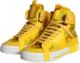 Dolce & Gabbana Geel Wit Leren High-Top Sneakers Yellow Dames - Thumbnail 6